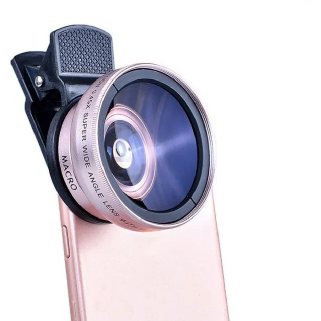 2 Functions Mobile Phone Lens 0.45X Wide Angle Len & 12.5X Macro HD Camera Lens Universal For iPhone Android Phone Smartphone 1