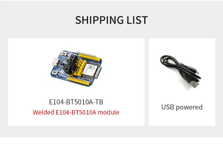 nRF52810 USB Test Board Test Kit for BLE 5.0 2.4GHz Bluetooth Module E104-BT5010A-TB