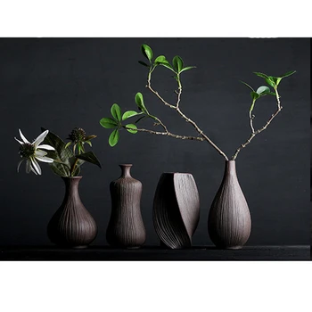 

Simple modern Chinese ceramic vase retro flower arrangement dried flower artist home model room cafe restaurant decoration ornam