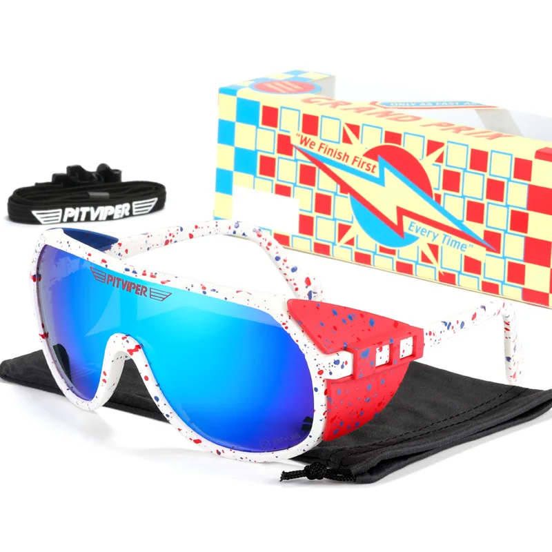 

TEENYOUN 2020 Pit Viper Men Sunglasses Fashion Women Goggle Big Frame Outdoor Sport Sun Glasses With Case UV400