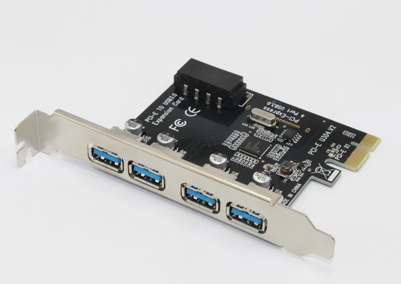 4 порта PCIE к USB 3,0 карта расширения PCI Express адаптер Pcie карта 4 порта USB3.0 5 Гб с Sata 15Pin к 4Pin кабель питания для ПК