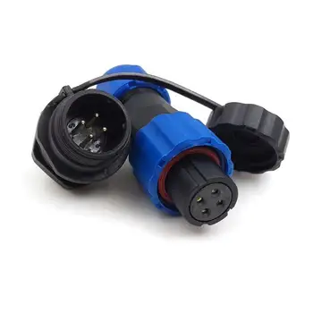 

2set IP68 waterproof dustproof SP13 4 Pin Female Plug + Rear install Male Socket Panel Mount Wire Connector