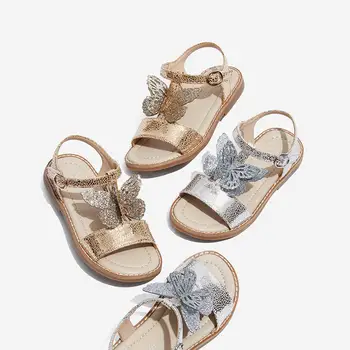 

Hot New Style Children Kids Girls High Quality Non-slip Fancy Vivid Butterfly Design Shoes Princess Sandals Beach Dance Party