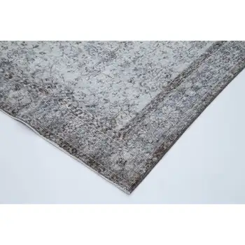 

173x290 Cm Grey Handmade Overdyed Rug-6x9 Ft