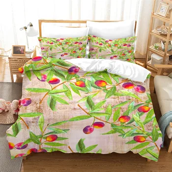

Summer Fruit Bedding Girls Brief Bed Linen Set Single Double Full Queen King Size Microfiber Duvet Cover Set Pillowcase 2/3Pcs