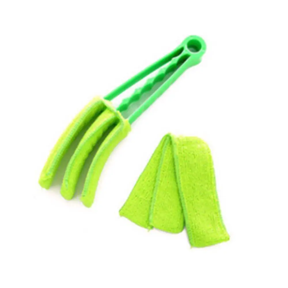 green Кондиционер щетка для чистки жалюзи многофункциональная Чистящая Щетка дверной барьер угловая щелевая щеткой съемный клипса для чистки - Цвет: green