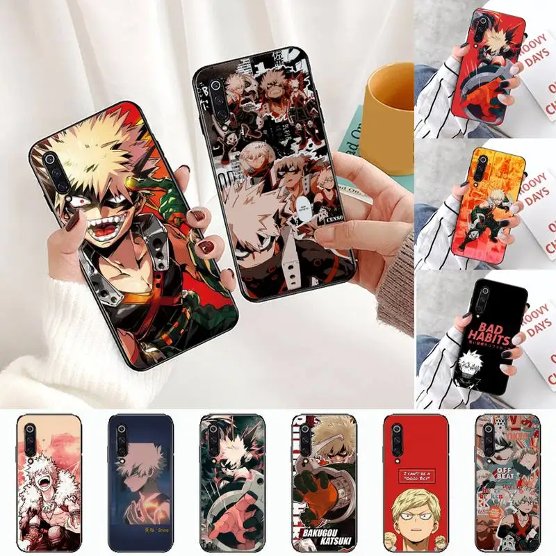 Чехол для телефона Katsuki Bakugo Boku no Hero Academia мягкий черный xiaomi Redmi 5 5A plus 7A 8 note 2 3 4 6 7 GO K20