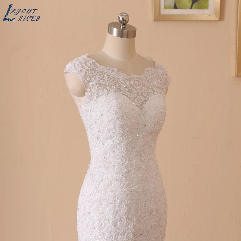 YQS010 Vestido De Noiva горячая распродажа сексуальное с открытой спиной с пуговицей Русалка свадебное платье-рыбий хвост свадебное платье расшитое бусинами на заказ