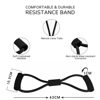 Yoga Resistance Exercise Bands 3 Yoga Resistance Exercise Bands Gym Fitness Equipment Pull Rope 8 Word Chest Expander Elastic Muscle