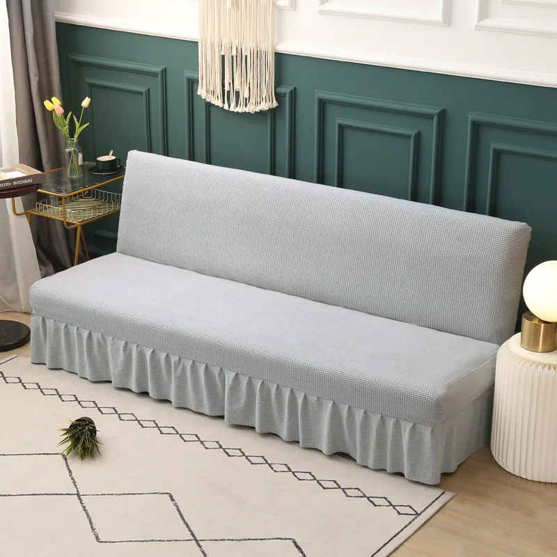 Funda de forro Polar sin brazos para sofá cama, Protector de sofá de tamaño  Universal para sala de estar, funda de futón elástica para banco -  AliExpress Hogar y jardín