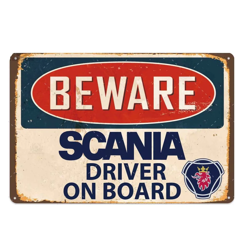 Scania металлическая табличка, металлическая винтажная Жестяная Табличка, металлический плакат, Настенный декор для гаража, бара, паба, человека, пещеры, декоративная тарелка