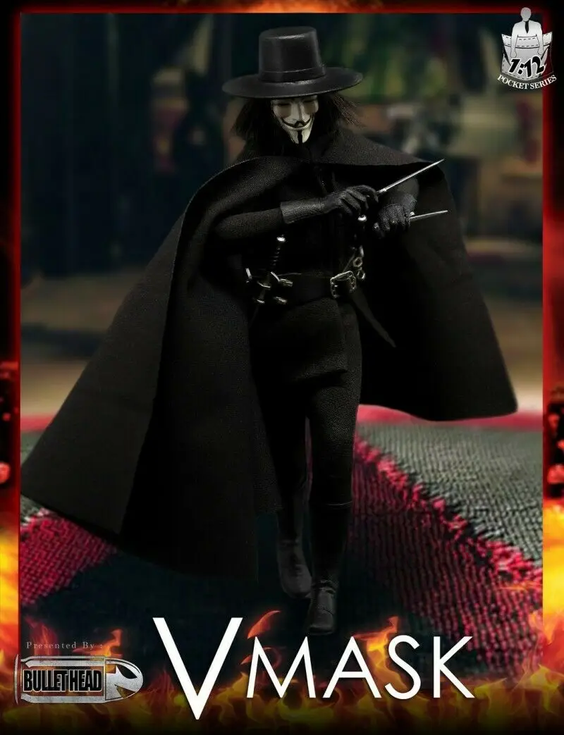 1/12 VMASK Vendetta Bullet Head BH004, одежда в масках, 6 дюймов, полный набор, фигурка, модель для фанатов, подарки