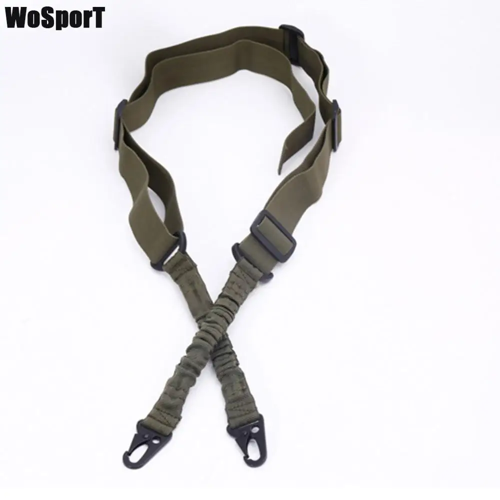 

Tactical Single Point Adjustable Bungee Rifle Gun Sling System Strap Hook Multi-function Heavy Duty Nylon Sling Strap Drop Ship