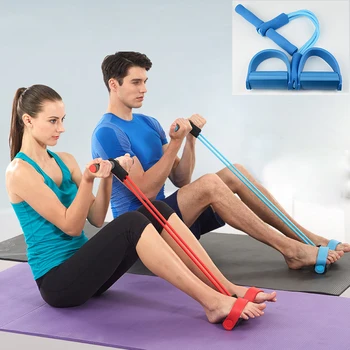 

4 Resistanc Elastic Pull Ropes Exerciser Rower Belly Resistance Band Home Gym Sport Training Elastic Bands For Fitness Equipment