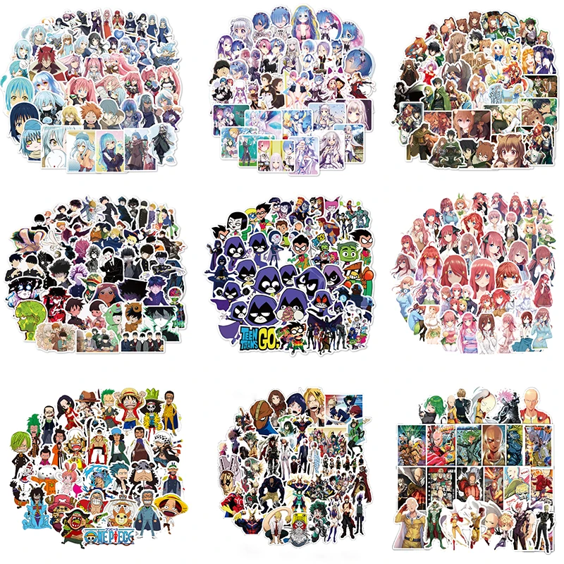 

26 Optional series Cartoon Japanese anime Stickers For Chidren Toy Waterproof Sticker stickers to DIY Suitcase Laptop Bicycle