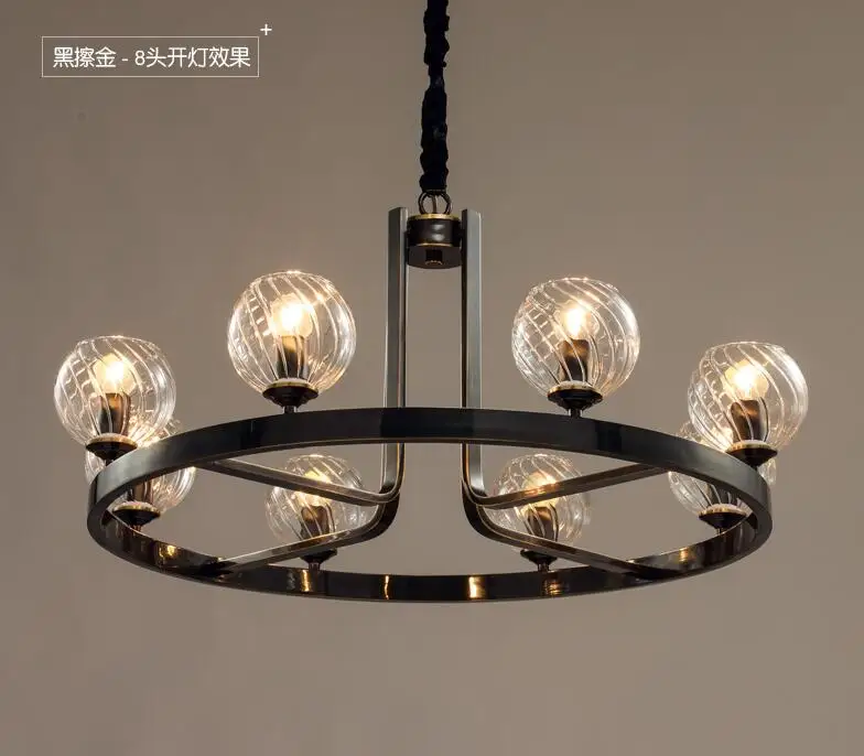 Led пост-современная люстра медная гостиная современная люстра в минималистическом стиле Американский Кристалл Роскошная атмосфера спальня столовая roo