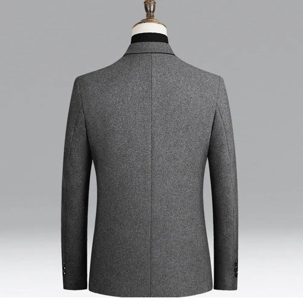 Men Suits Jackets Men Two Buttons Lapel Suit Coat Wool Blends Casual Solid Business Coats and Jackets