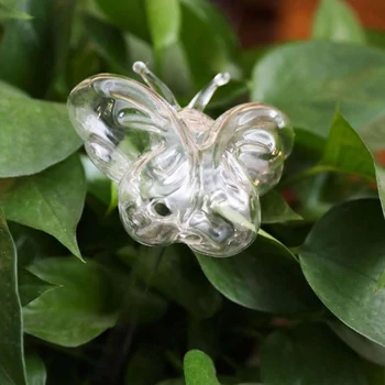 

Houseplant Automatic Self Watering Glass Bird Watering Feeder Turtle Butterfly Shape Watering Cans Plant Flowers Clear Glass