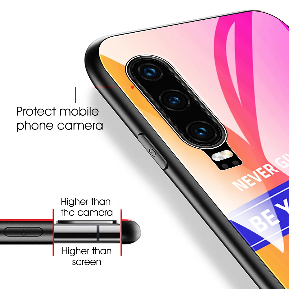 100 шт модный крутой градиентный стеклянный чехол для телефона для samsung Note 10/Note 8/Note 9/S10 Plus/S10E/S8/S9/A20/A30/A50/A70/A80/A90