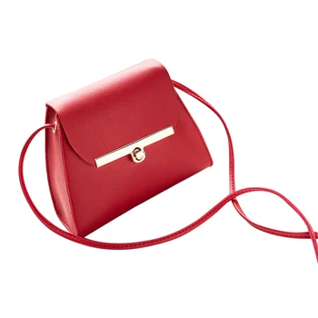 

PU Leather Bags Women Girls Color Mini Messenger Simple Flap Shoulder Chest Bag Cross body Handbags