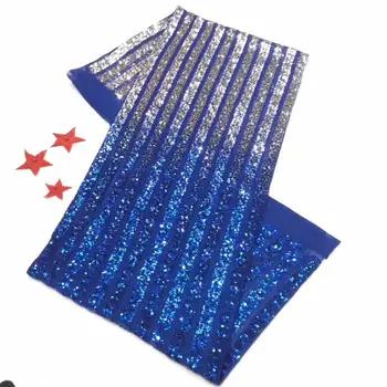 

New Popular Sequins Lace Fabrics French Mesh Lace Fabric High Quality Sequence Fabrics Nigerian Net Lace for Wedding Party Dress