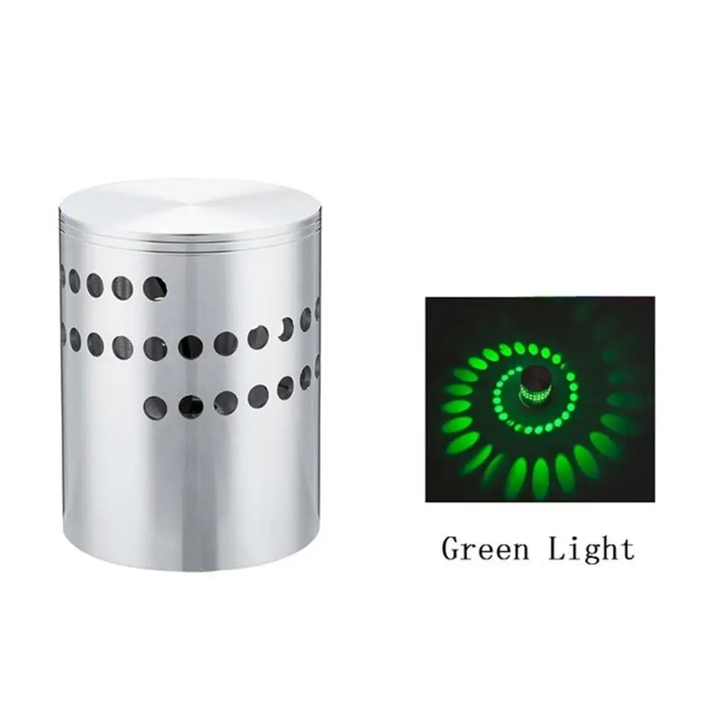 Green Цветная(RGB) спиральный с отверстиями светодиодный настенный светильник эффект настенный светильник с пультом дистанционного управления цветная настенная лампа для вечерние бар лобби KTV домашнего декора - Цвет абажура: Green