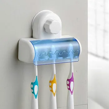 

Toothbrush Cover Punch-free Wall-mounted Holder Multi-function Toothbrush Storage Rack Suction Cup Toothbrush Holder New