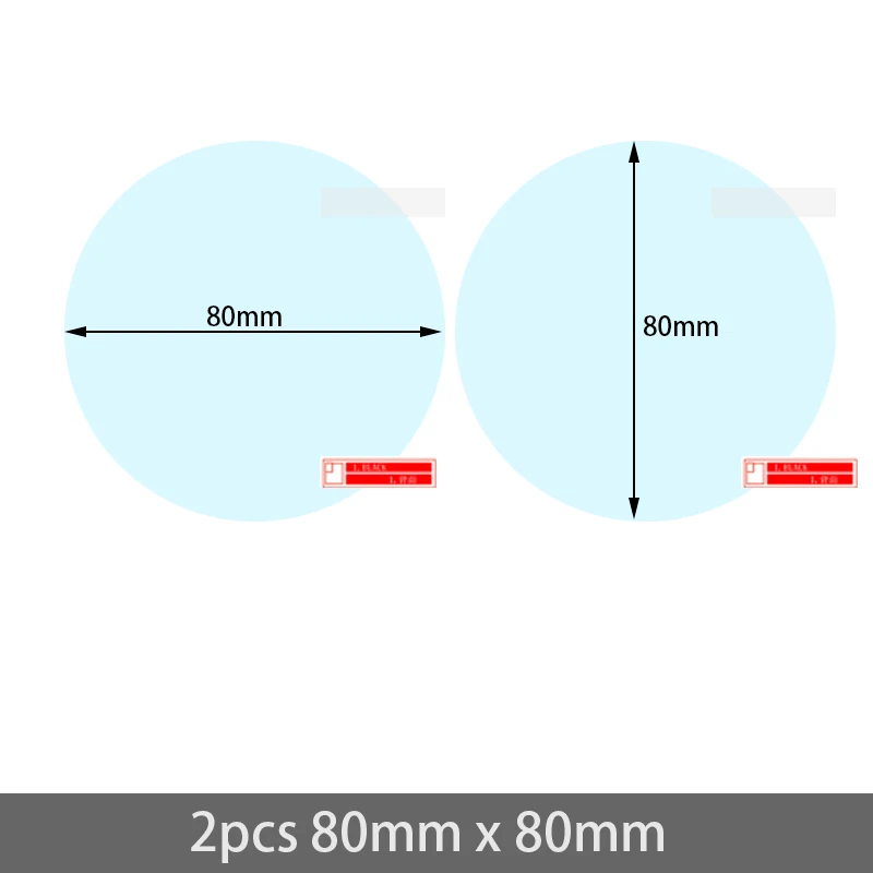 2pcs 80mm x 80mm Для Hyundai Sonata YF LF 2010~ полное покрытие противотуманная пленка зеркало заднего вида противотуманные аксессуары 2013 - Название цвета: 2pcs 80mm x 80mm