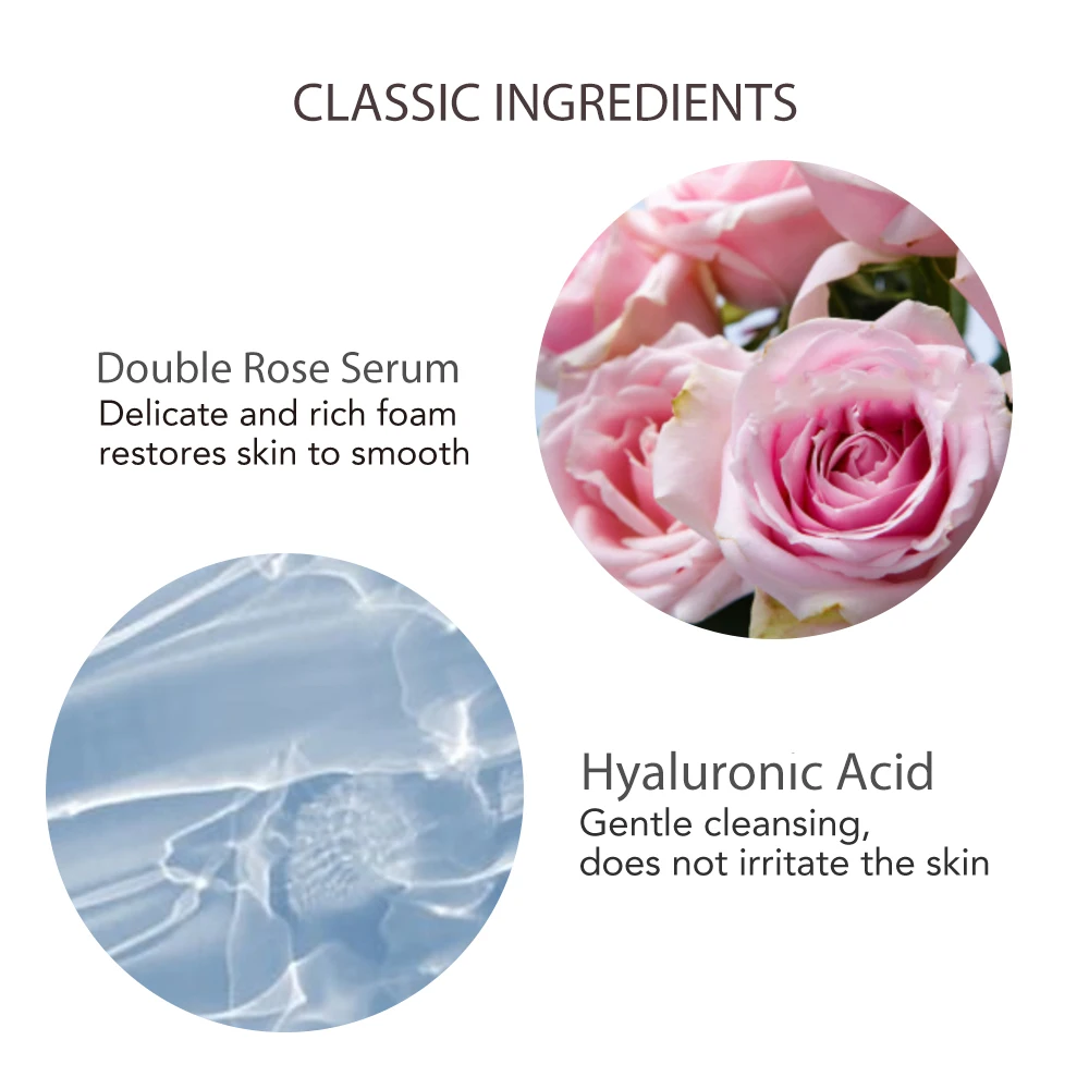 AILKE Rose Facial Cleanser, Women Whitening Moisturizing Cleaning Cleaner, Hydrating, Reduce Dark Spots, For All Skin Types 4