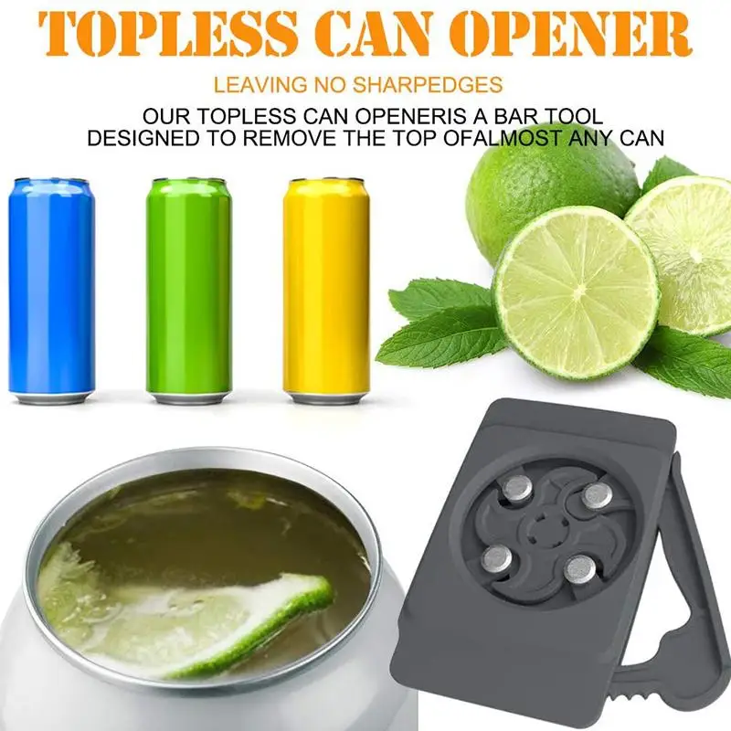 

Go Swing Universal Topless Beverage Beer Can Opener Manual Smooth Edge Portable Safe Cut Can Opener Ez-Drink Opener Cutter