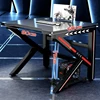 Bureau d'ordinateur noir pour maison jeu de bureau, ancre de table pour sports électroniques, jeu sur Internet, café ► Photo 3/6