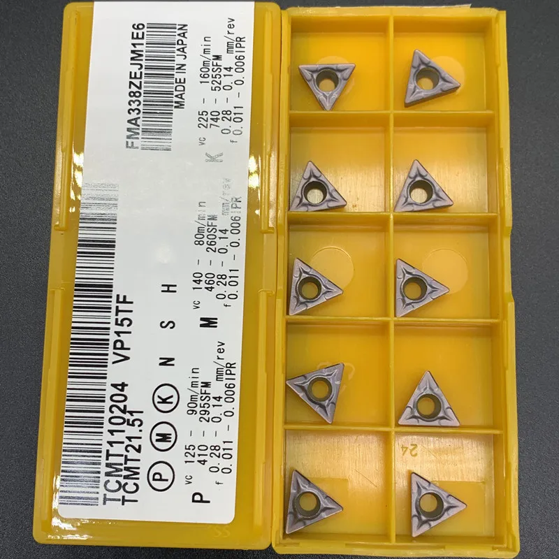 Herramienta CNC TCMT110204 VP15TF/UE6020/US735, hoja de carburo triangular, herramientas de torneado de metal, herramienta de fresado, TCMT110204