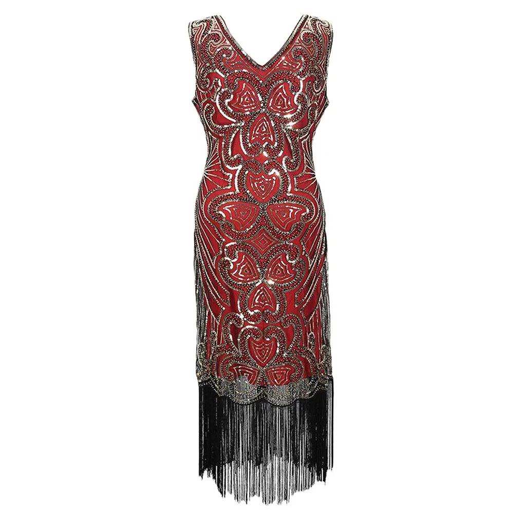 Robe hiver femme женское платье 1920s Шаль Обертывание Арт Деко блесток Арт Деко Хлопушка зимнее платье без рукавов vestidos ropa