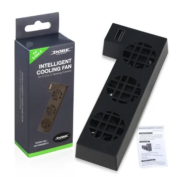 

5V 1A Cooling Fan USB Intelligent External Super Turbo 3-Fan Cooler Fan for XboxOne X Gaming Console Heat Exhauster Temperature