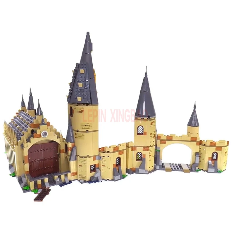 LP 16052 Hogwartslyed Great Wall LP 16054 Whomping Willow Гарри, кино Potteres Набор строительных блоков Модель игрушки Клон 75954 75953