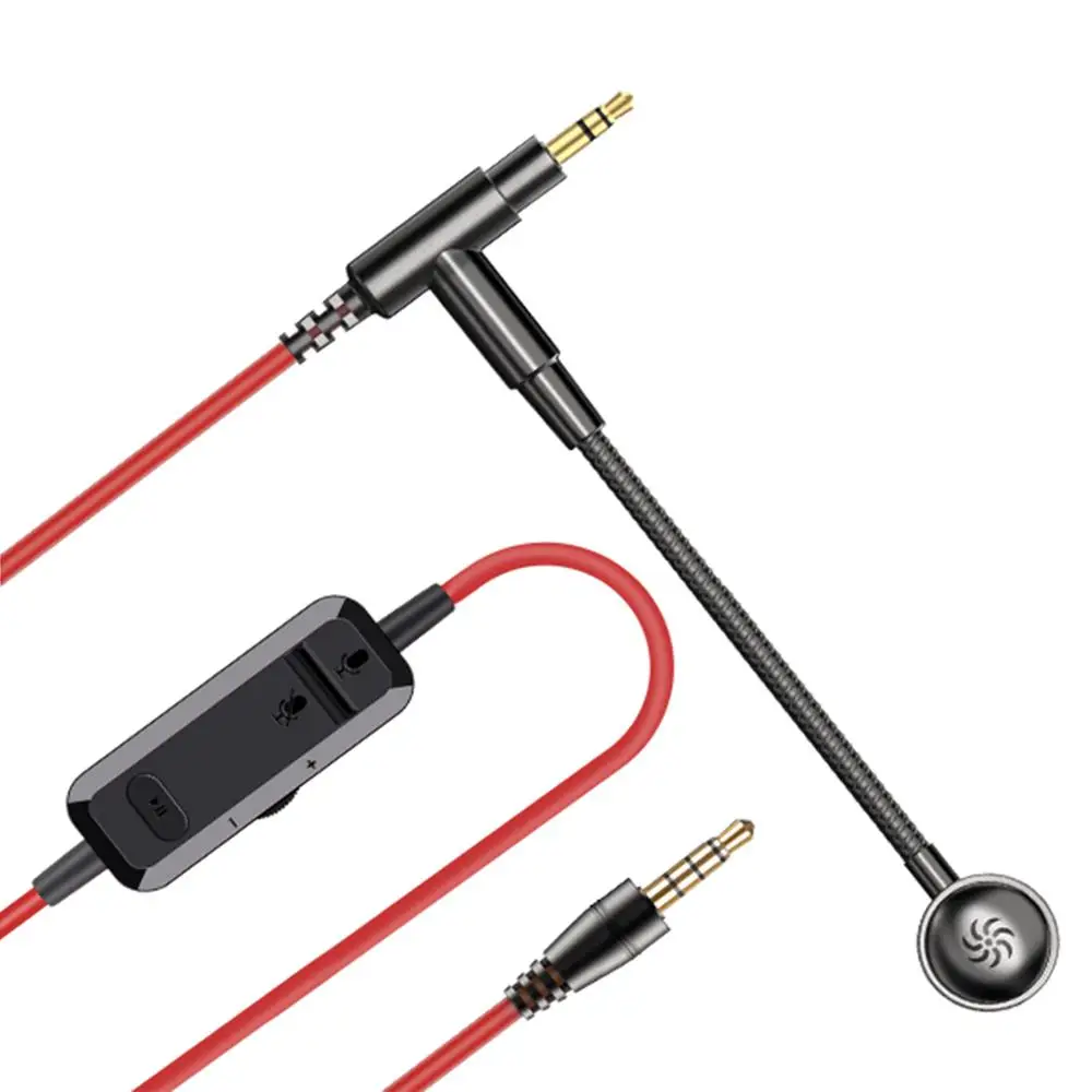 Oneodio-cabo de Áudio com Microfone com Cancelamento de Ruído Microfone de Controle de Volume Mudo de um Botão para Fones de Ouvido Oneodio 35 mm