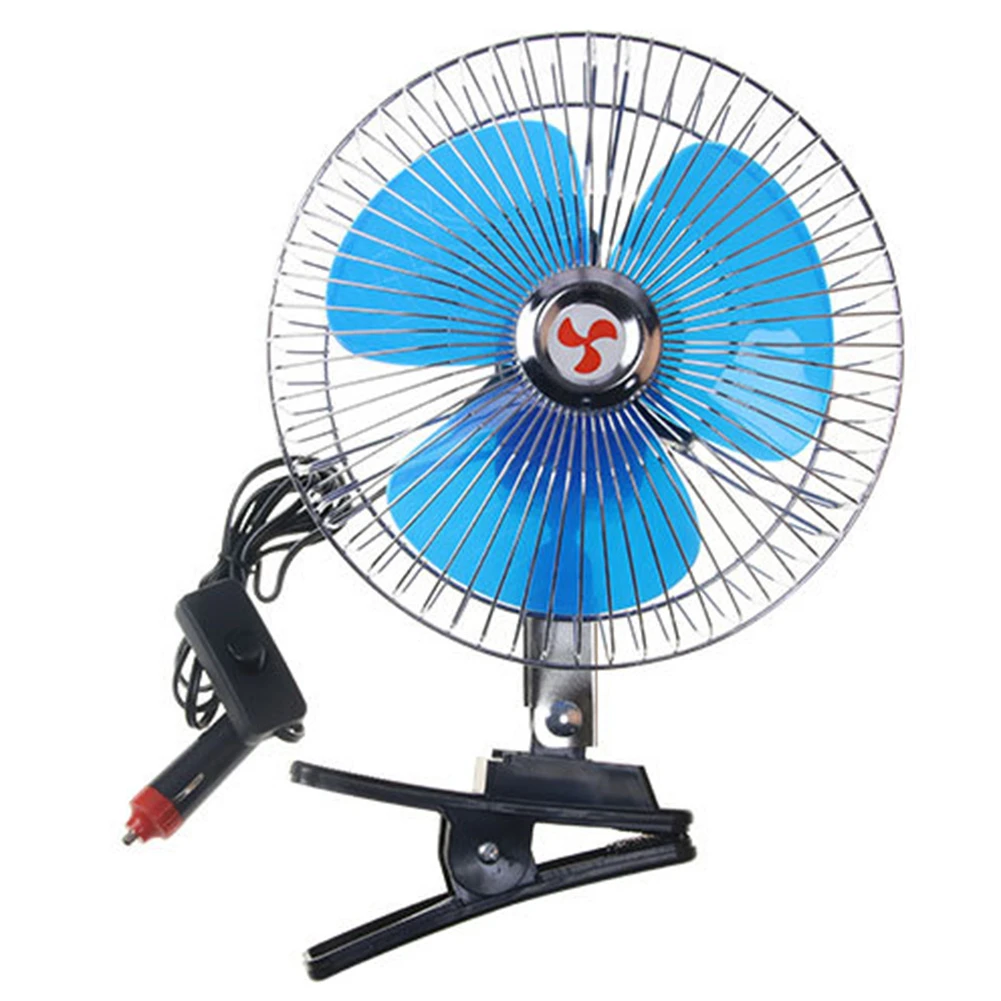 Miniventilador eléctrico de 12V para coche, aire acondicionado portátil de verano, poco ruido, vehículo, ventilador de oscilante automático|auto car fan|car fanauto cooling fan -