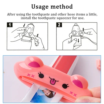 

4Pcs Cosmetics Multi-Purpose Cartoon Toothpaste Squeezer Facial Cleanser Squeeze Toothpaste Squeeze Automatic