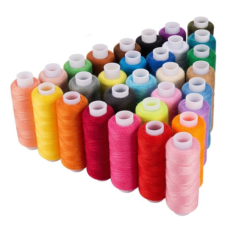 30 шпуль швейная нить, 250 ярдов каждая Ассорти шпульки Швейные шпульки для ниток разноцветных нитей для вышивки
