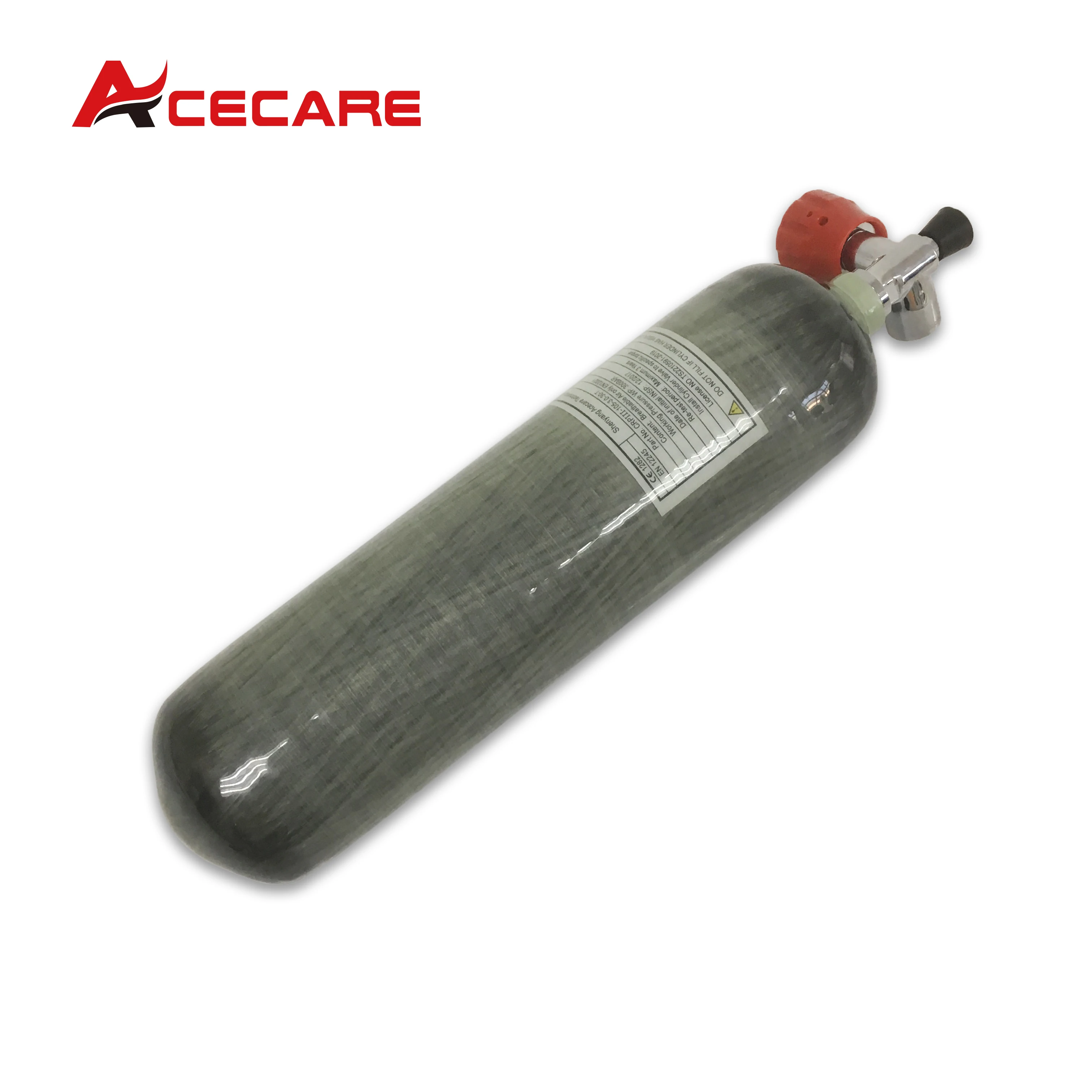 Acecare 3L/6.8L Pcp Paintball Scuba Tank High Pressure Gas Cylinder Compressed 300bar CE & Red Valve Scuba Breathing Apparatus