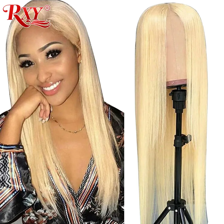 RXY 613 Lace Front Wig Transparent Wigs Honey Blonde Human Hair Peruvian T1b/ Straight Remy | Шиньоны и парики