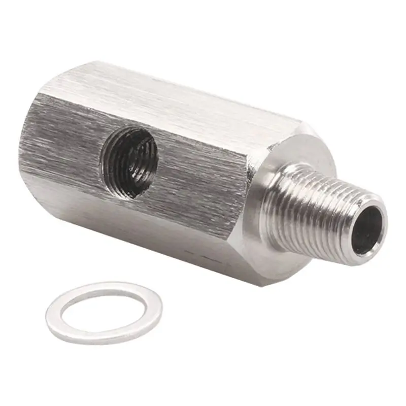 

Premium Quality 1/8" BSPT Oil Pressure Sensor Tee to NPT Adapter Turbo Supply Feed Line Gauge