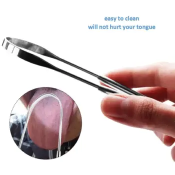 

Stainless Steel Oral Tongue Cleaner Hygiene Care Scraper To Bad Breath Artifact Oral Odor Scraper Scraping Tongue Brush