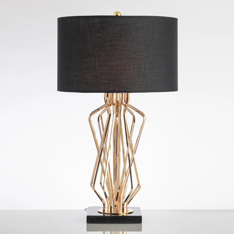 Luxury Desk Lamp Tiffany Iron Cloth LED Table Light Table Lamp design Desk Lights Bedroom Bedside living room Light Fixtures