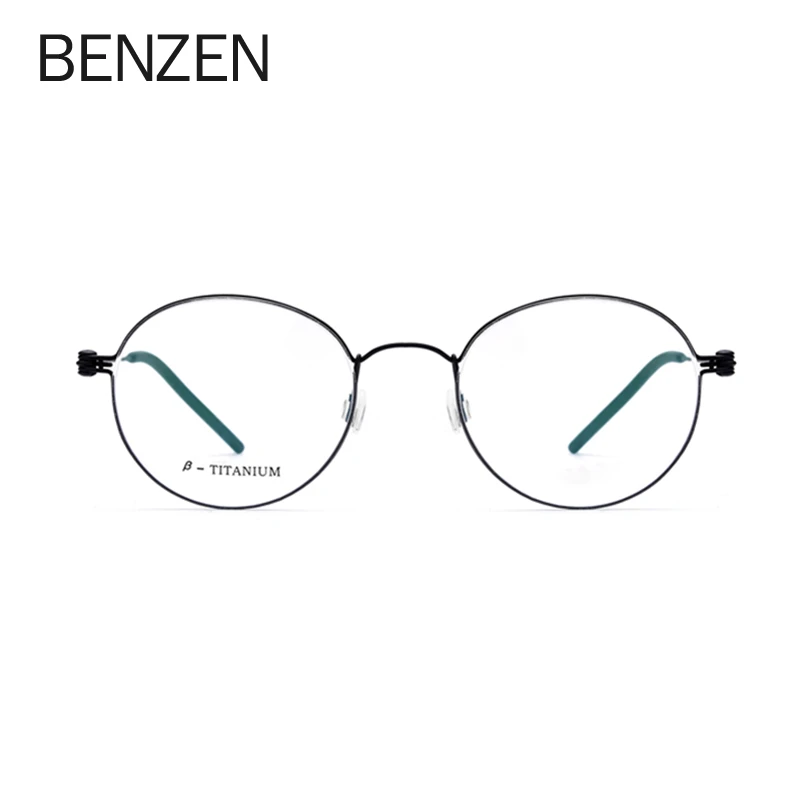 BENZEN B титановая оправа для очков без винтов, женские очки по рецепту, мужские новые корейские оптические оправы для близорукости, очки 5178
