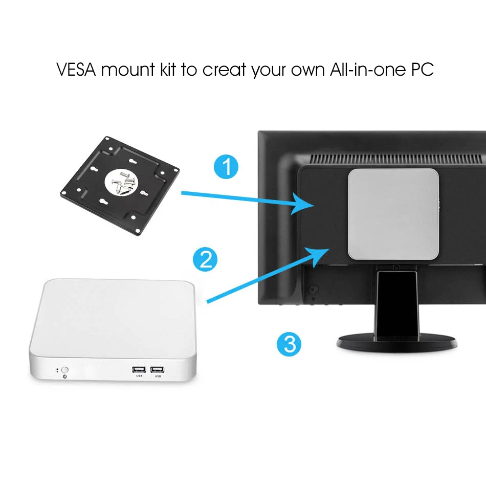 XCY 7th поколения Intel Core Мини ПК i7 7500U i5 7200U i3 7100U Windows 10 Linux в формате 4K UHD HTPC HDMI VGA 6 * USB 300 м
