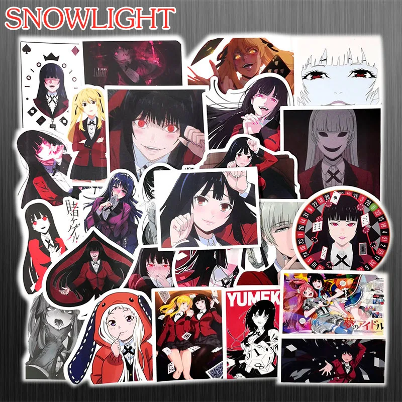 10/30/50 pcs/pack Kakegurui Cartoon Anime Stickers For DIY Luggage Laptop Skateboard Motorcycle Cute Stickers