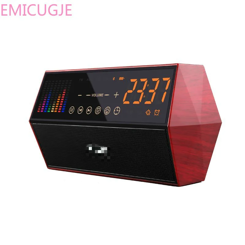 

Touch screen led digital clock with speaker / radio Electronic gift Retro home decor table clock Bedside illuminated clock