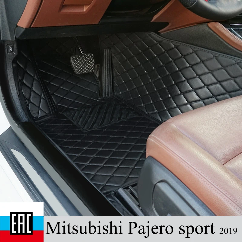 Коврики для авто Mitsubishi Pajero sport 2019 право руль автомобиля аксессуары из экокожи в