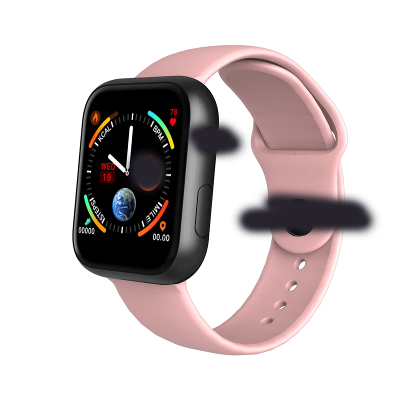 Смарт-часы серии 4 монитор сердечного ритма спортивные умные часы для мужчин и женщин фитнес-трекер Браслет 44 мм чехол для Apple iOS Android - Цвет: Black Pink